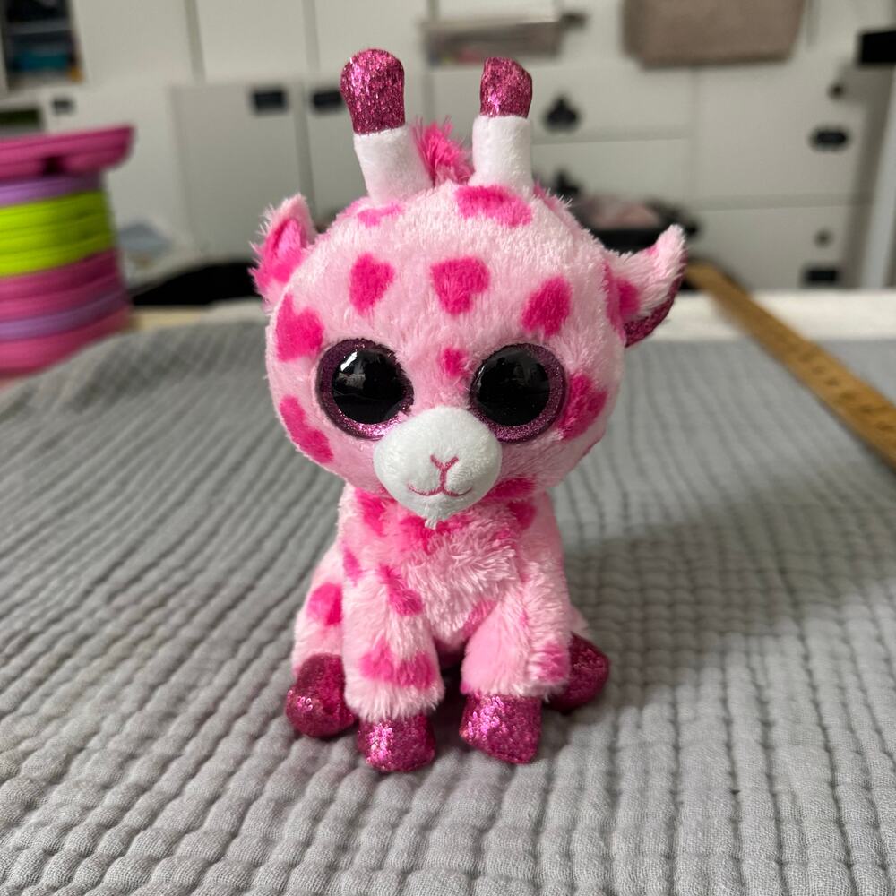 Tysilk Ty Beanie Baby Boo Sweetums Pink Spots Sparkle EyesBaby Giraffe